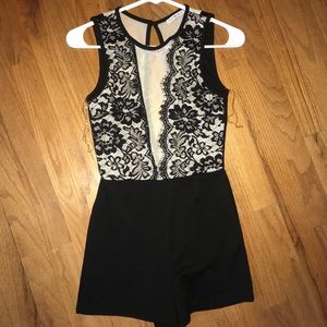 Black lace romper
